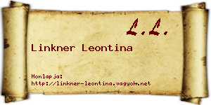 Linkner Leontina névjegykártya